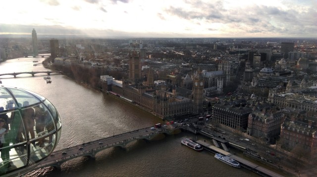 View from London Eye Big Ben